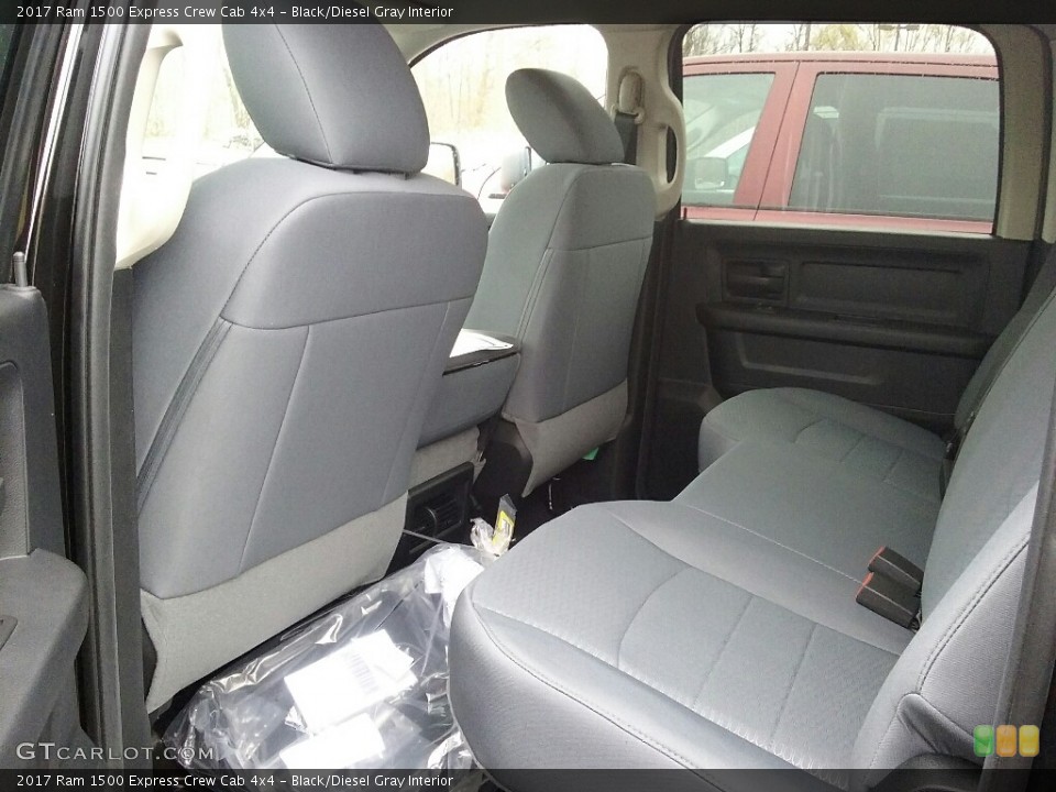 Black/Diesel Gray Interior Rear Seat for the 2017 Ram 1500 Express Crew Cab 4x4 #117237955