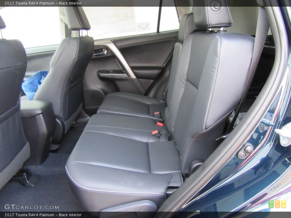 Black Interior Rear Seat for the 2017 Toyota RAV4 Platinum #117239113
