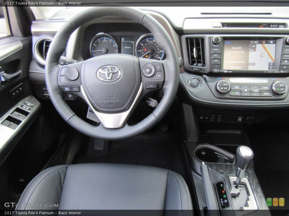 Black Interior Dashboard for the 2017 Toyota RAV4 Platinum #117239245