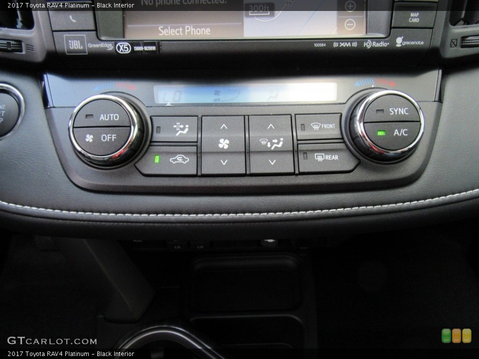 Black Interior Controls for the 2017 Toyota RAV4 Platinum #117239311