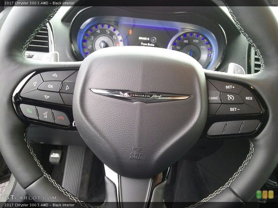 Black Interior Steering Wheel for the 2017 Chrysler 300 S AWD #117248329