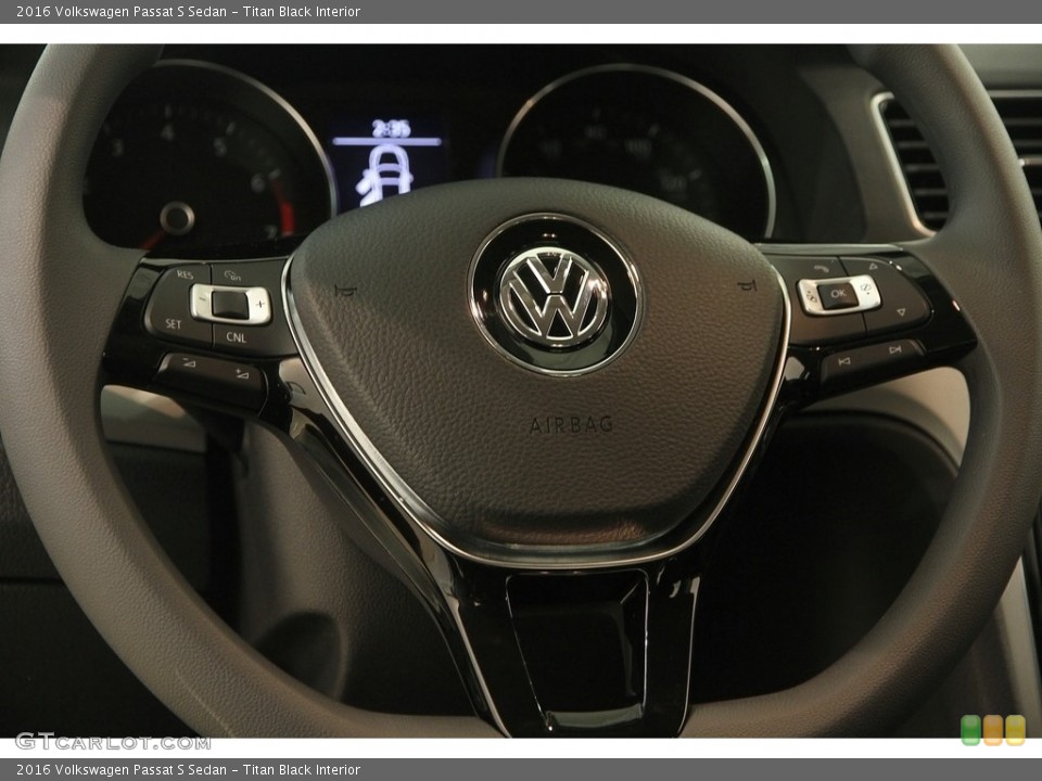 Titan Black Interior Steering Wheel for the 2016 Volkswagen Passat S Sedan #117251161