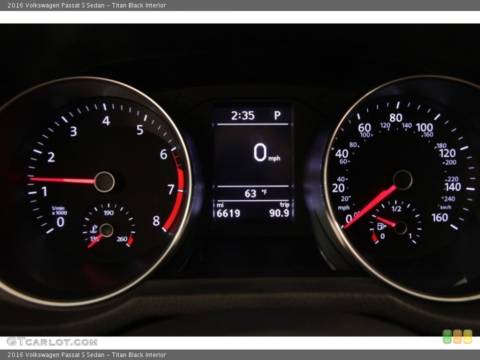 Titan Black Interior Gauges for the 2016 Volkswagen Passat S Sedan #117251185