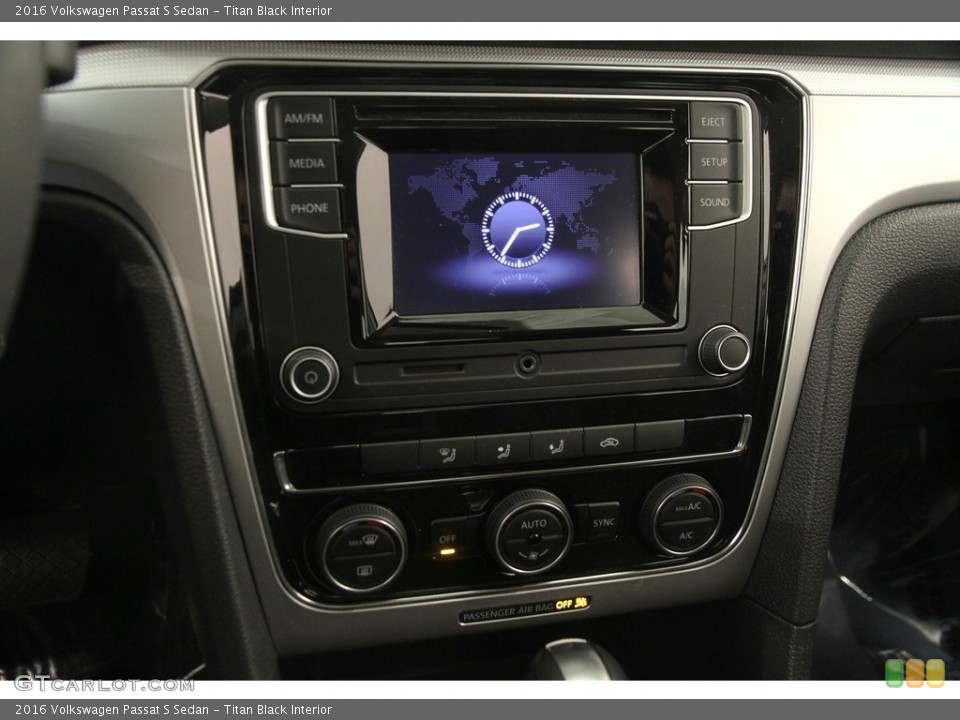 Titan Black Interior Controls for the 2016 Volkswagen Passat S Sedan #117251209