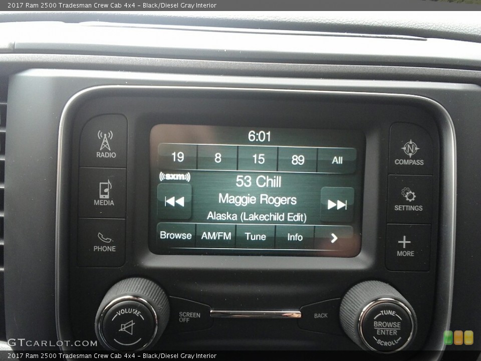 Black/Diesel Gray Interior Audio System for the 2017 Ram 2500 Tradesman Crew Cab 4x4 #117252892