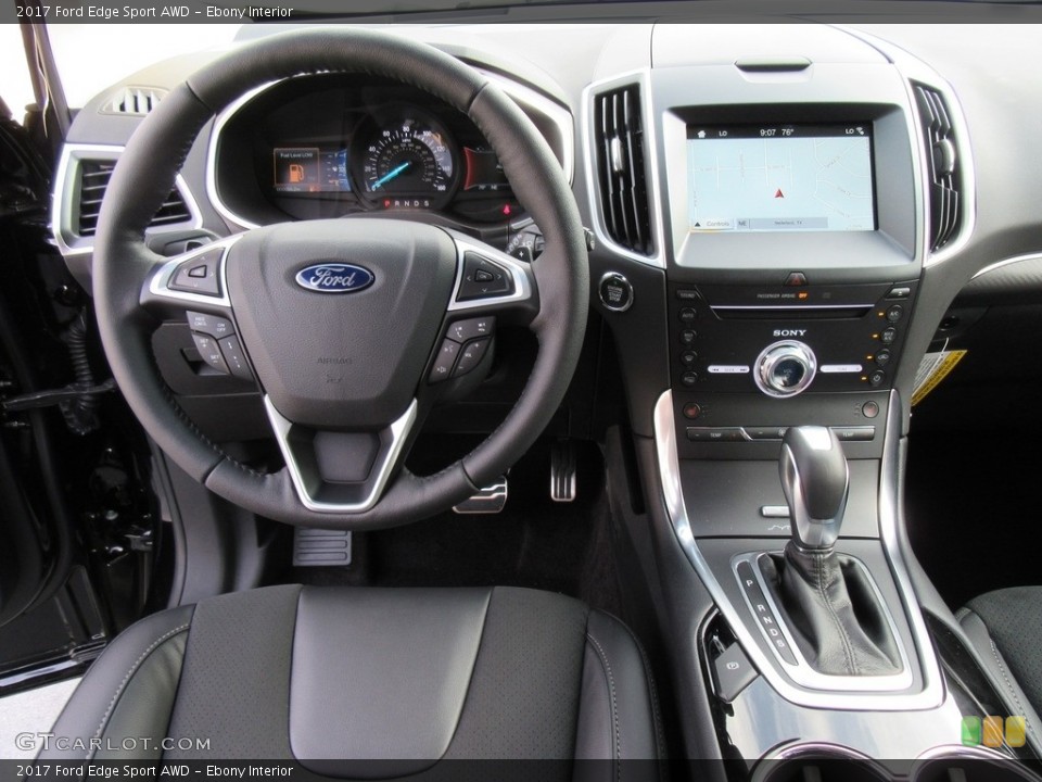 Ebony Interior Dashboard for the 2017 Ford Edge Sport AWD #117258088