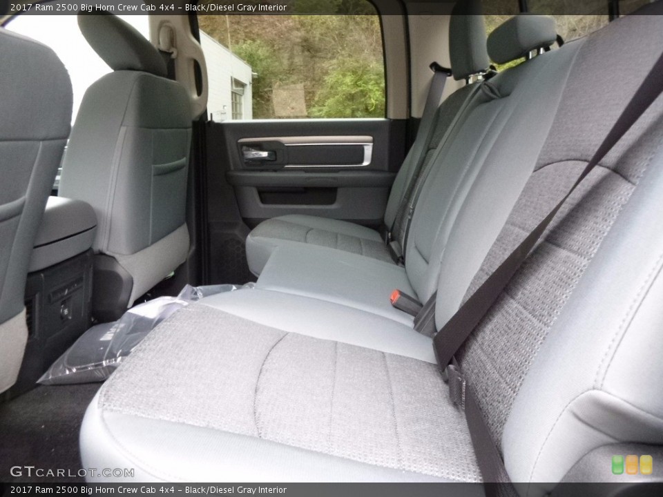 Black/Diesel Gray Interior Rear Seat for the 2017 Ram 2500 Big Horn Crew Cab 4x4 #117262201