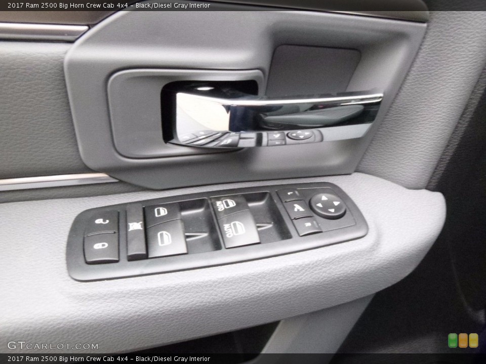 Black/Diesel Gray Interior Controls for the 2017 Ram 2500 Big Horn Crew Cab 4x4 #117262240