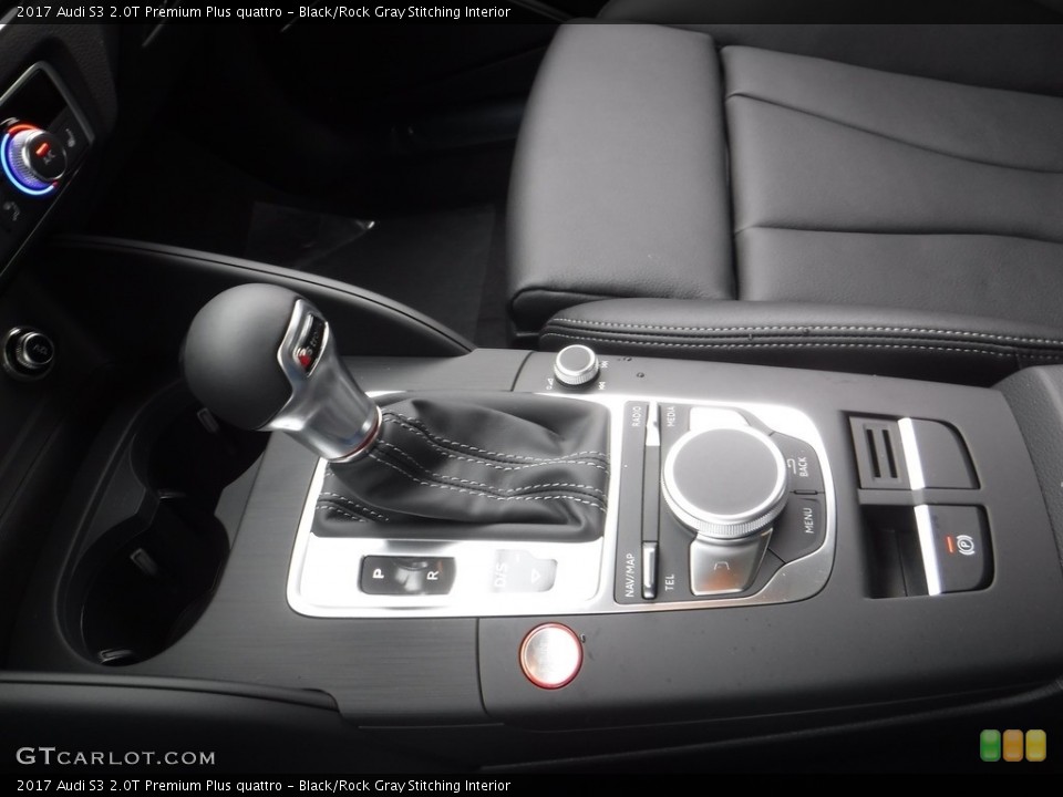 Black/Rock Gray Stitching Interior Transmission for the 2017 Audi S3 2.0T Premium Plus quattro #117268720