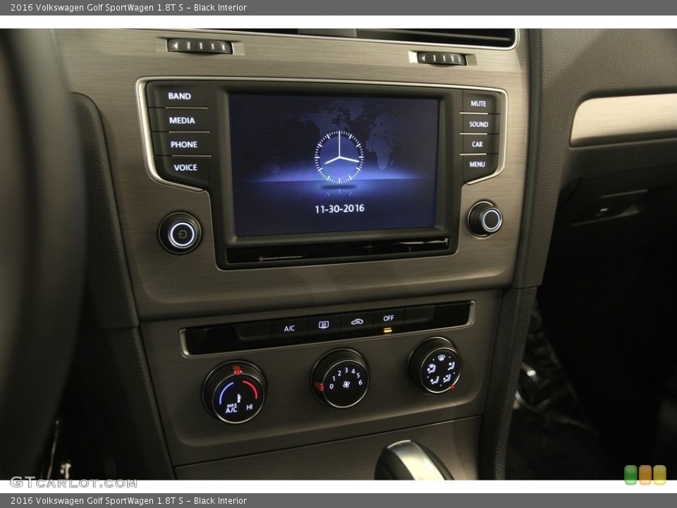 Black Interior Controls for the 2016 Volkswagen Golf SportWagen 1.8T S #117273805