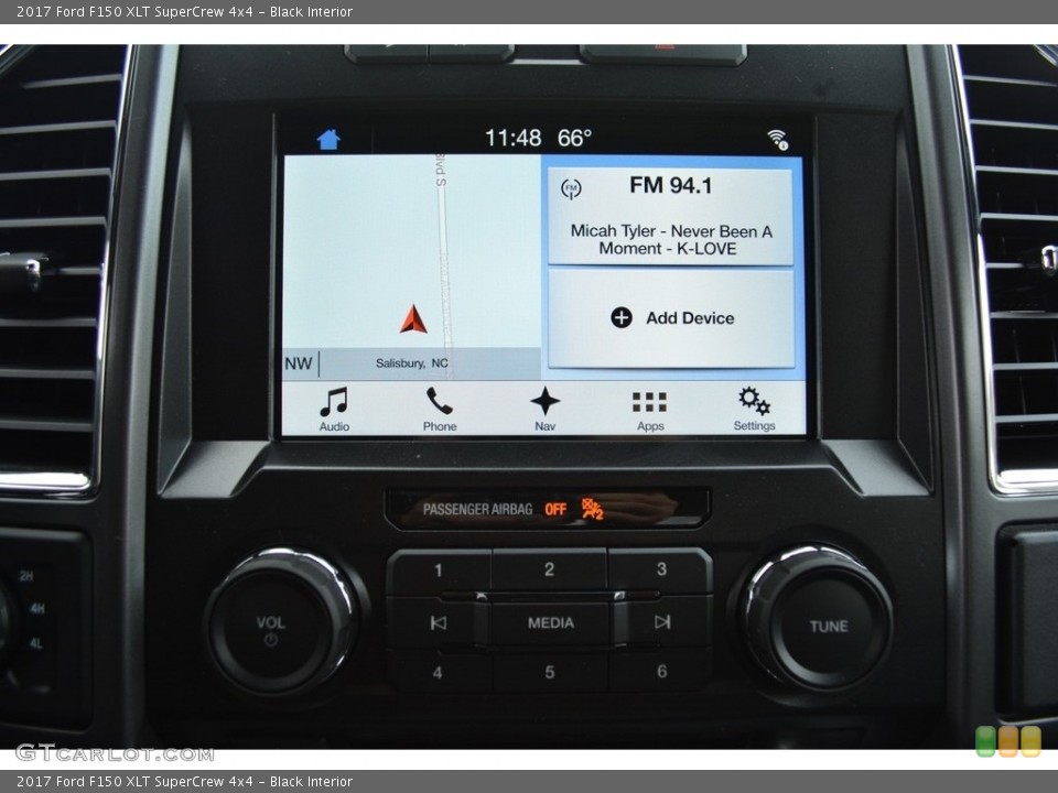 Black Interior Controls for the 2017 Ford F150 XLT SuperCrew 4x4 #117273835