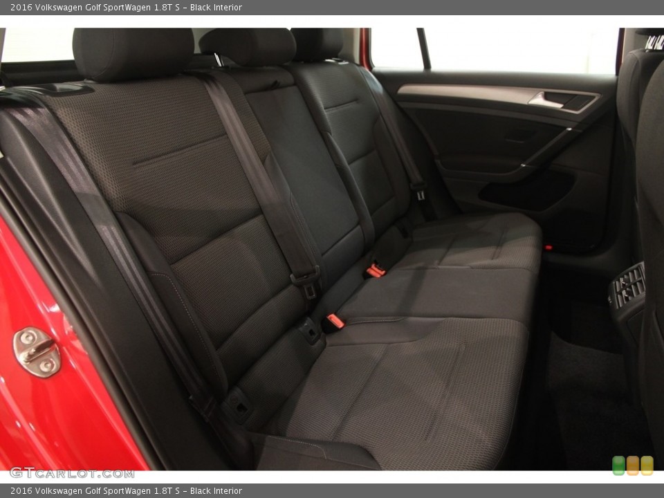 Black Interior Rear Seat for the 2016 Volkswagen Golf SportWagen 1.8T S #117273901