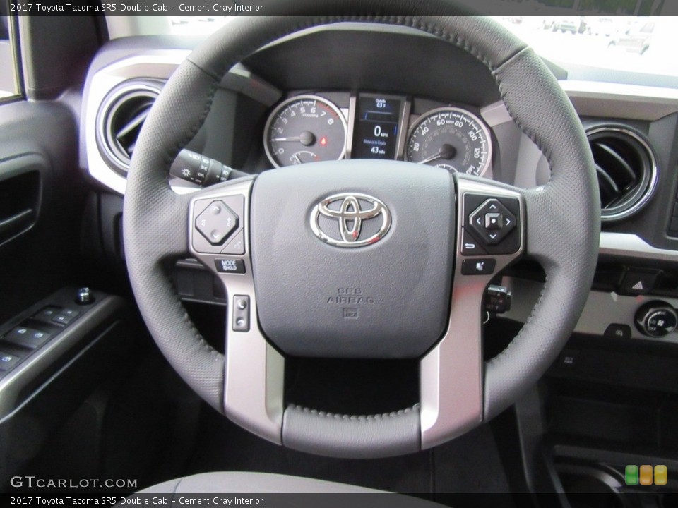 Cement Gray Interior Steering Wheel for the 2017 Toyota Tacoma SR5 Double Cab #117278041