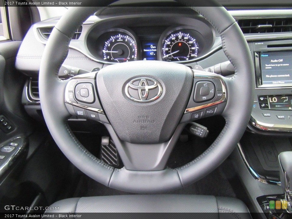 Black Interior Steering Wheel for the 2017 Toyota Avalon Limited #117286984