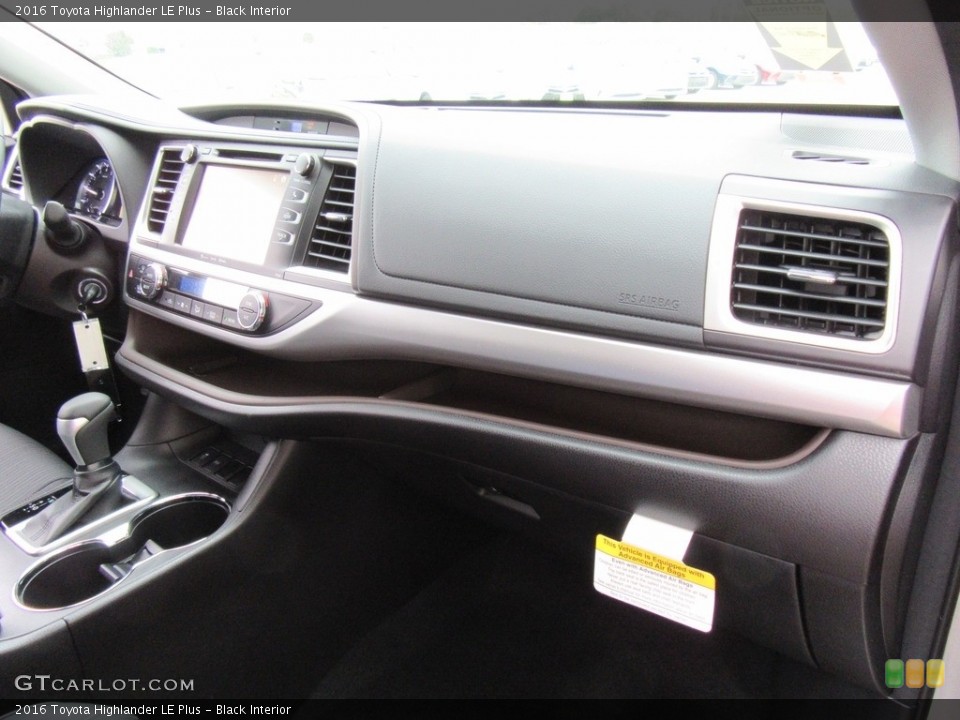 Black Interior Dashboard for the 2016 Toyota Highlander LE Plus #117288883