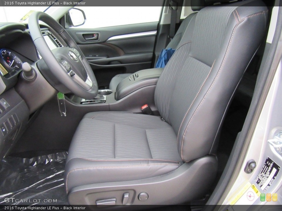 Black Interior Front Seat for the 2016 Toyota Highlander LE Plus #117288937