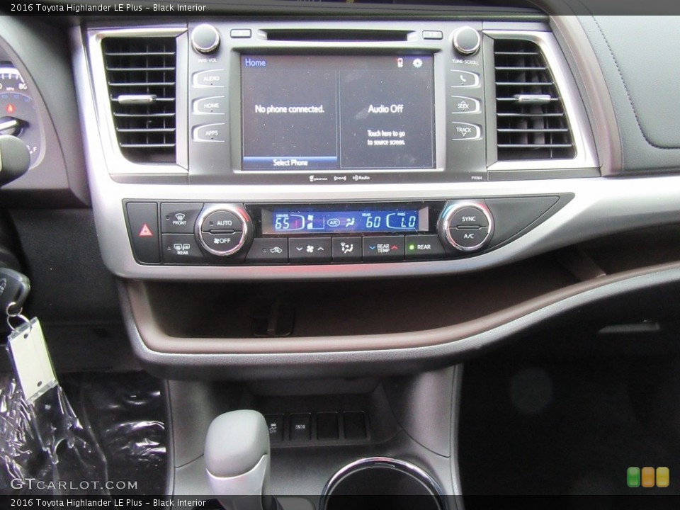 Black Interior Controls for the 2016 Toyota Highlander LE Plus #117288964