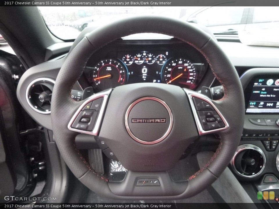 50th Anniversary Jet Black/Dark Gray Interior Steering Wheel for the 2017 Chevrolet Camaro SS Coupe 50th Anniversary #117292377