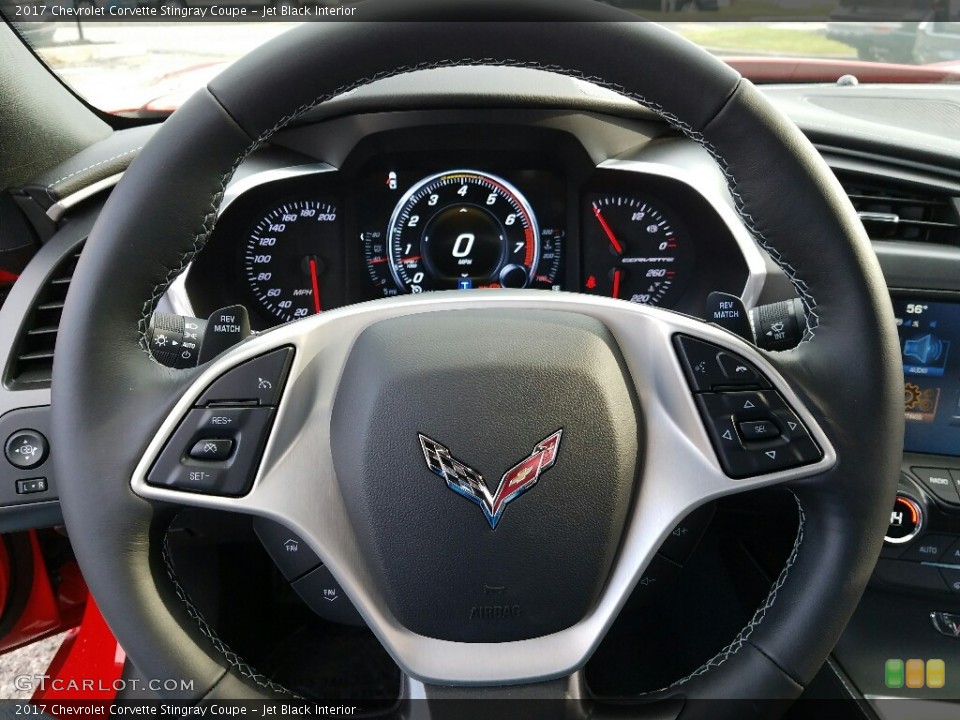 Jet Black Interior Steering Wheel for the 2017 Chevrolet Corvette Stingray Coupe #117292686