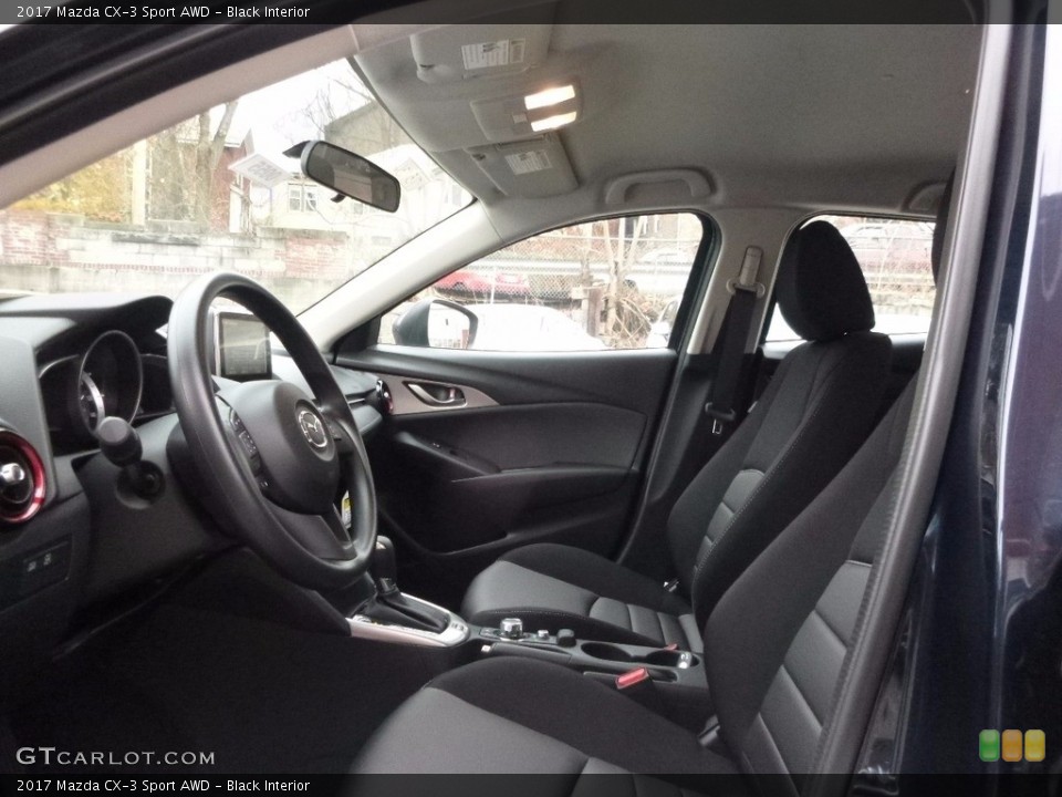 Black Interior Front Seat for the 2017 Mazda CX-3 Sport AWD #117294561