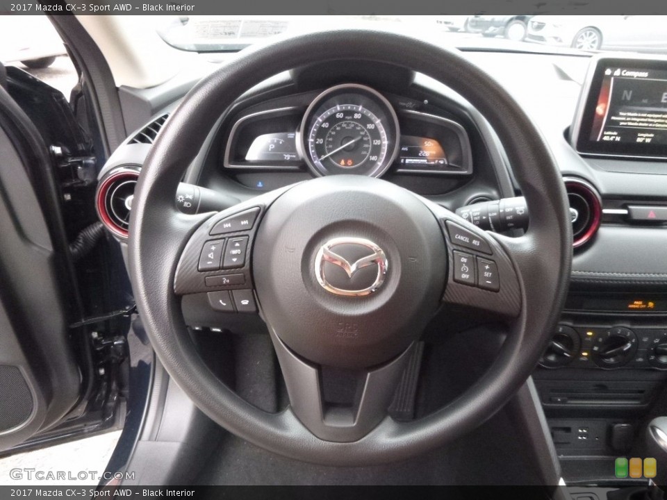 Black Interior Steering Wheel for the 2017 Mazda CX-3 Sport AWD #117294711