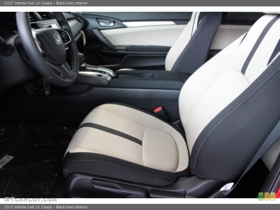 Black/Ivory Interior Photo for the 2017 Honda Civic LX Coupe #117295218