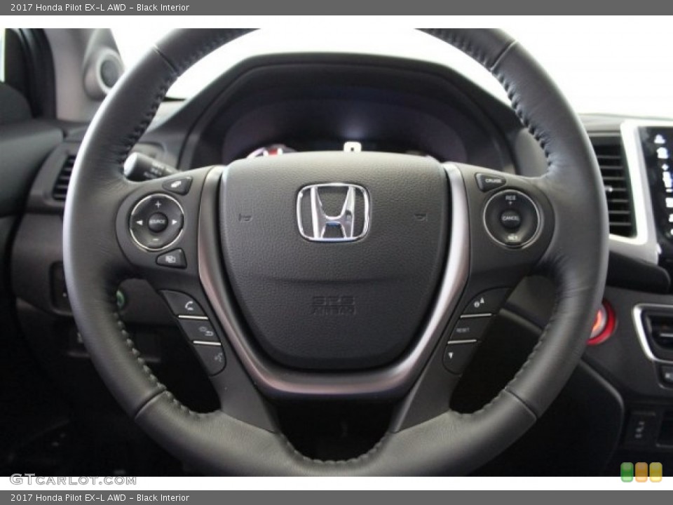 Black Interior Steering Wheel for the 2017 Honda Pilot EX-L AWD #117295653