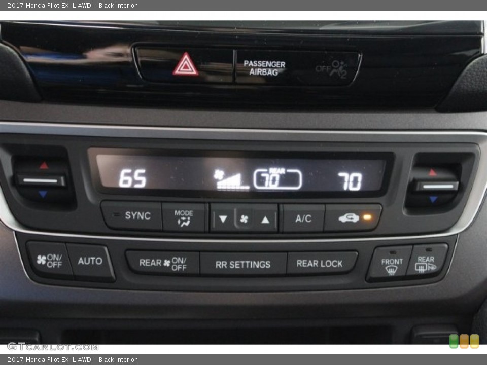 Black Interior Controls for the 2017 Honda Pilot EX-L AWD #117295794