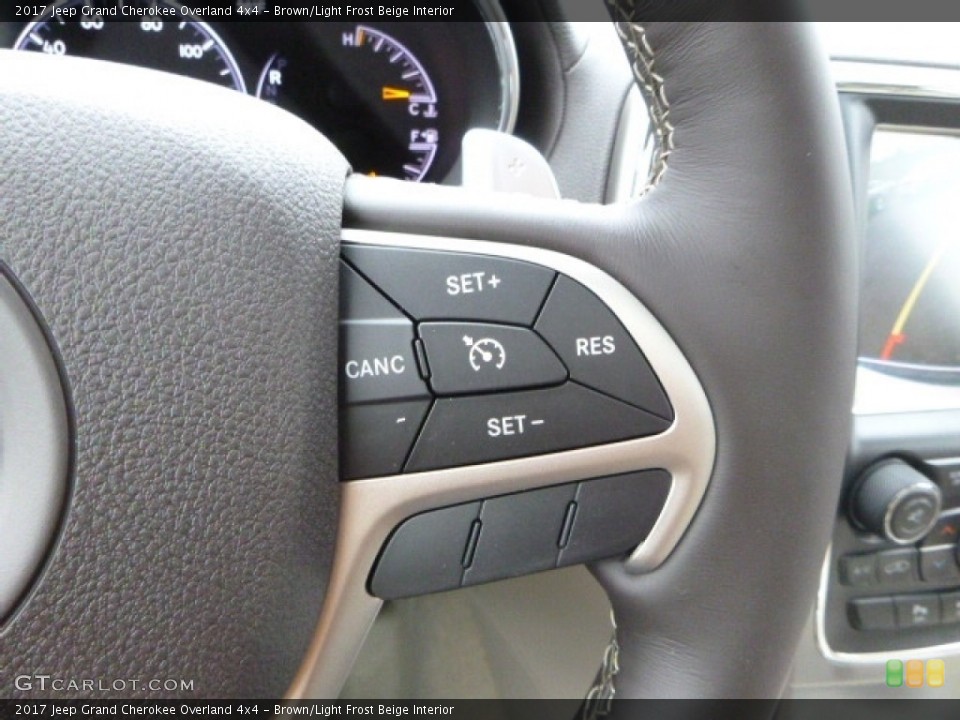 Brown/Light Frost Beige Interior Controls for the 2017 Jeep Grand Cherokee Overland 4x4 #117300744