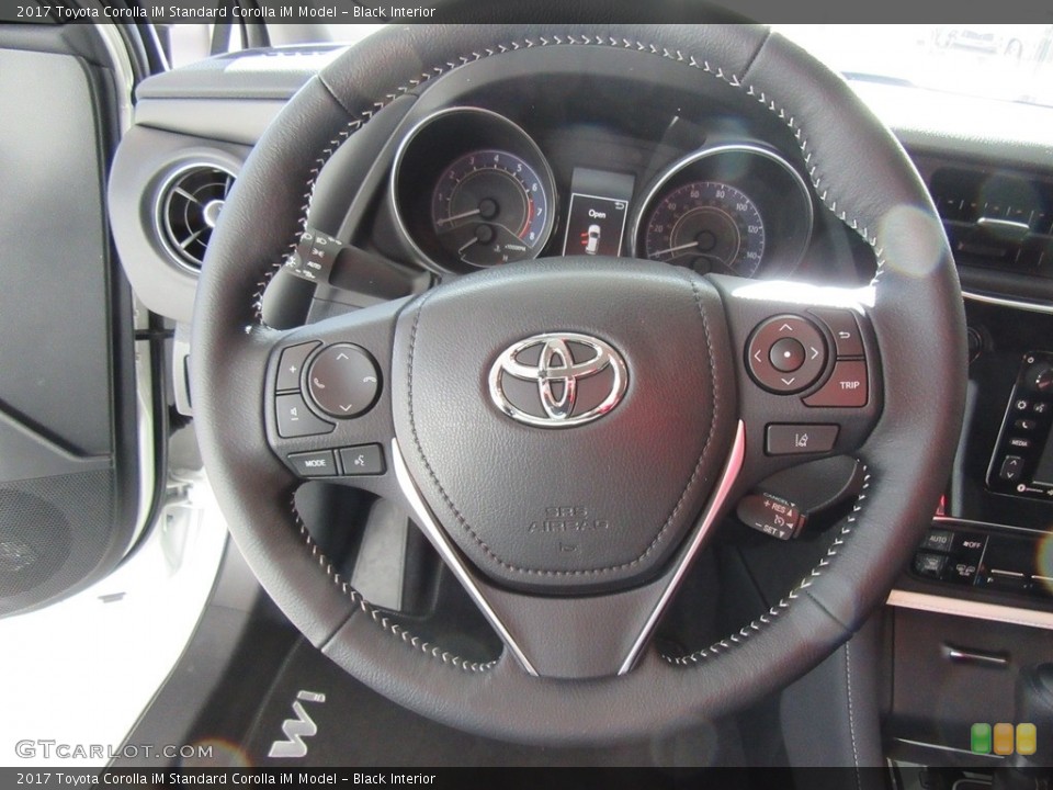 Black Interior Steering Wheel for the 2017 Toyota Corolla iM  #117303816