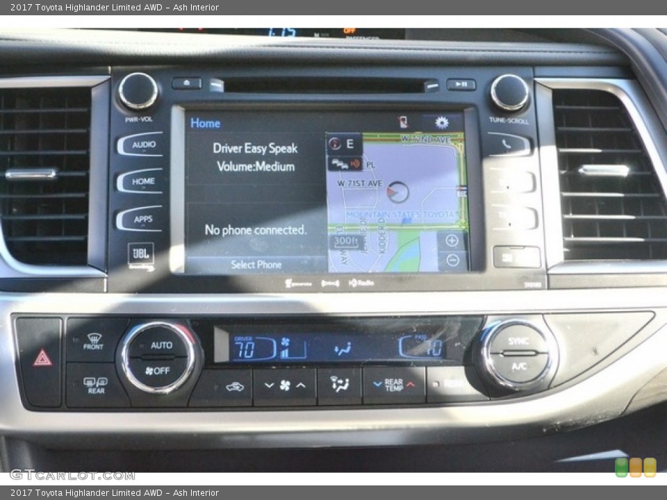 Ash Interior Navigation for the 2017 Toyota Highlander Limited AWD #117306675