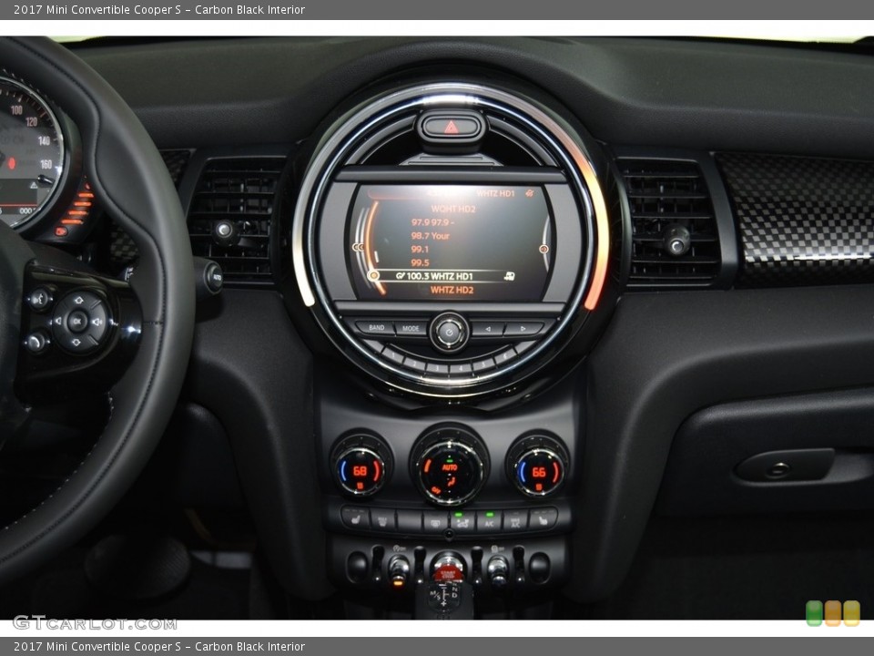 Carbon Black Interior Controls for the 2017 Mini Convertible Cooper S #117311259