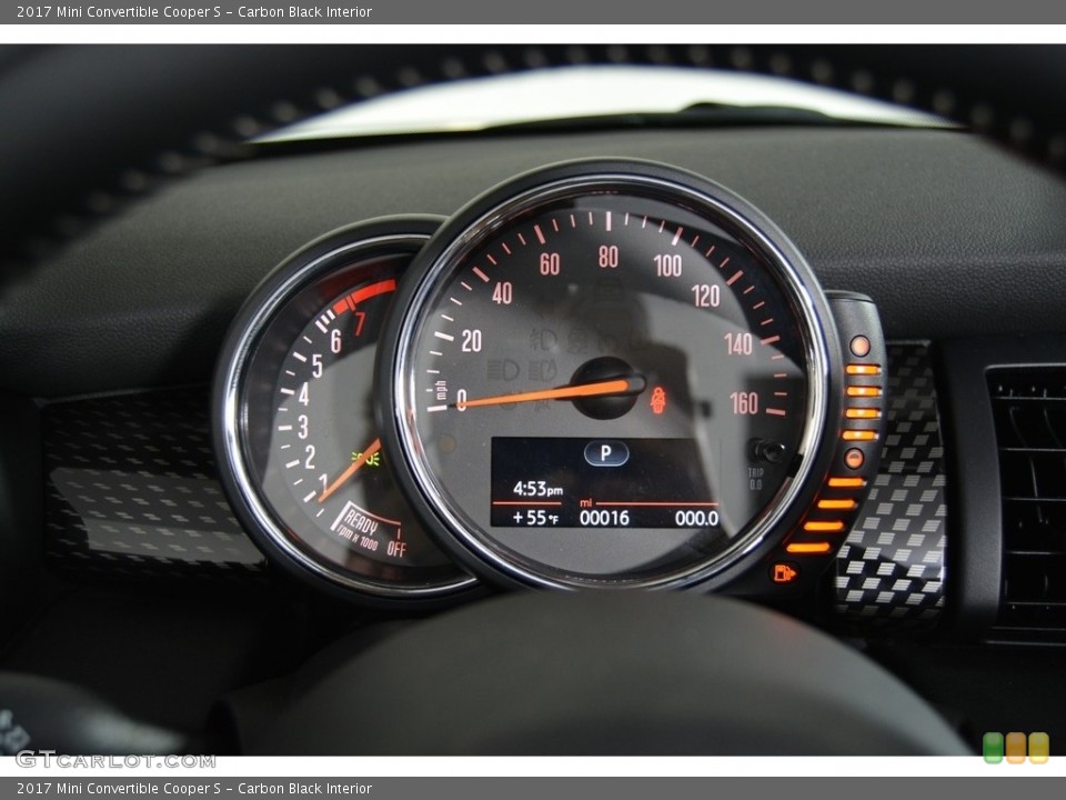 Carbon Black Interior Gauges for the 2017 Mini Convertible Cooper S #117311307