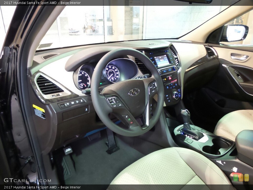 Beige Interior Front Seat for the 2017 Hyundai Santa Fe Sport AWD #117313671