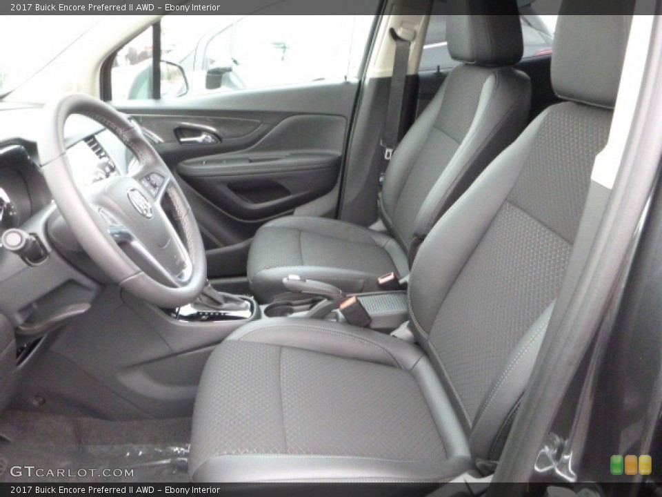 Ebony Interior Front Seat for the 2017 Buick Encore Preferred II AWD #117317556