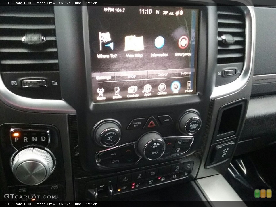 Black Interior Controls for the 2017 Ram 1500 Limited Crew Cab 4x4 #117317856