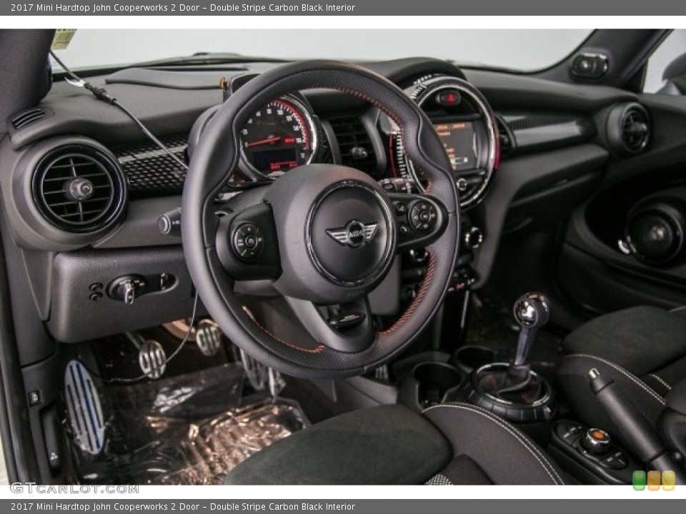 Double Stripe Carbon Black Interior Dashboard for the 2017 Mini Hardtop John Cooperworks 2 Door #117324382