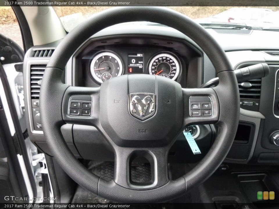 Black/Diesel Gray Interior Steering Wheel for the 2017 Ram 2500 Tradesman Regular Cab 4x4 #117334570