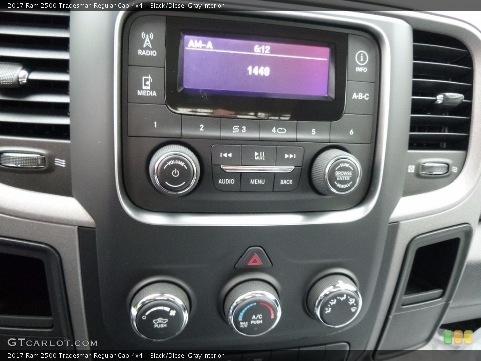 Black/Diesel Gray Interior Controls for the 2017 Ram 2500 Tradesman Regular Cab 4x4 #117334651