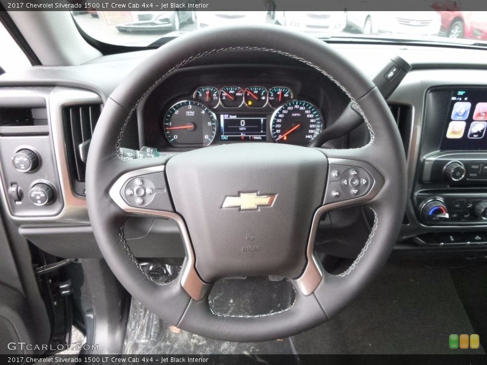 Jet Black Interior Steering Wheel for the 2017 Chevrolet Silverado 1500 LT Crew Cab 4x4 #117335611