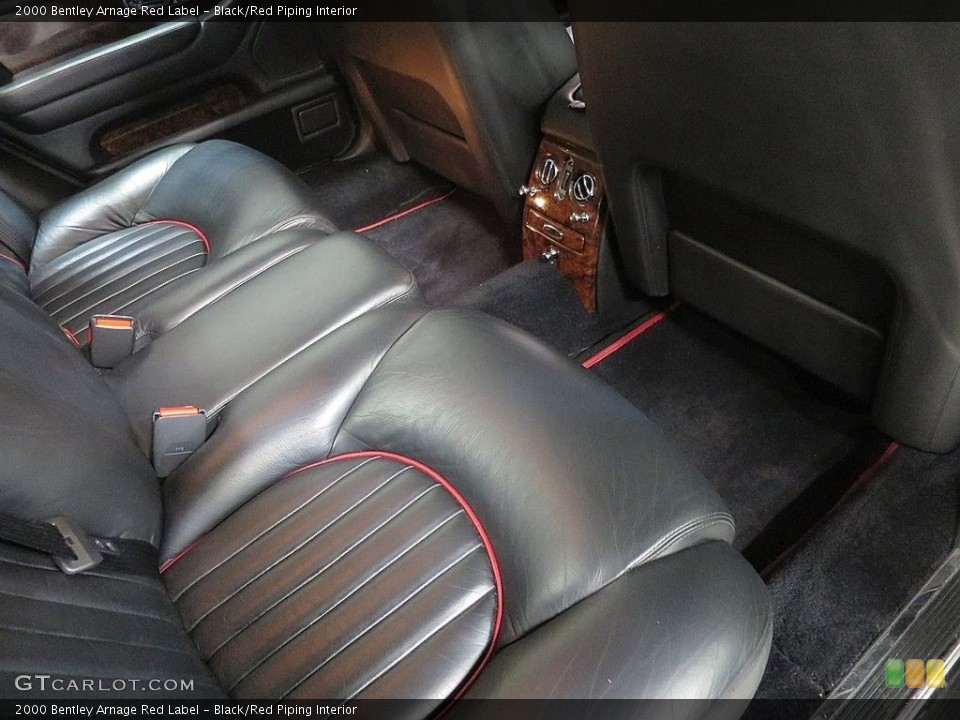 Black/Red Piping Interior Rear Seat for the 2000 Bentley Arnage Red Label #117343831