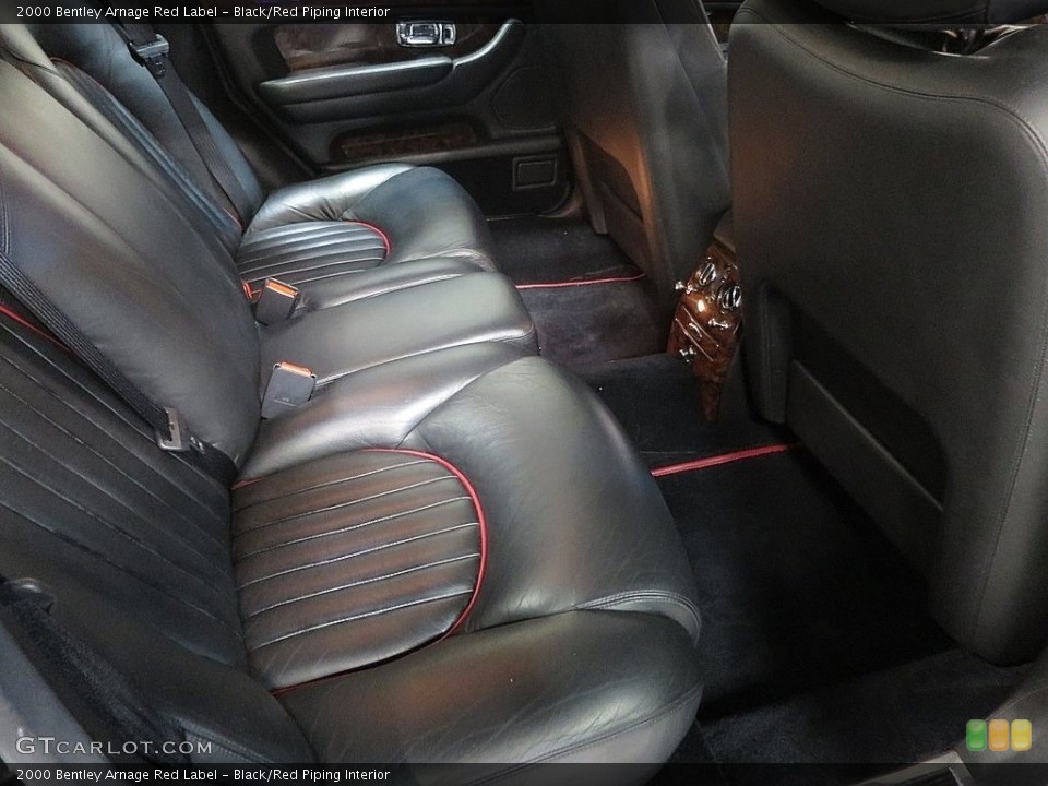 Black/Red Piping Interior Rear Seat for the 2000 Bentley Arnage Red Label #117343846