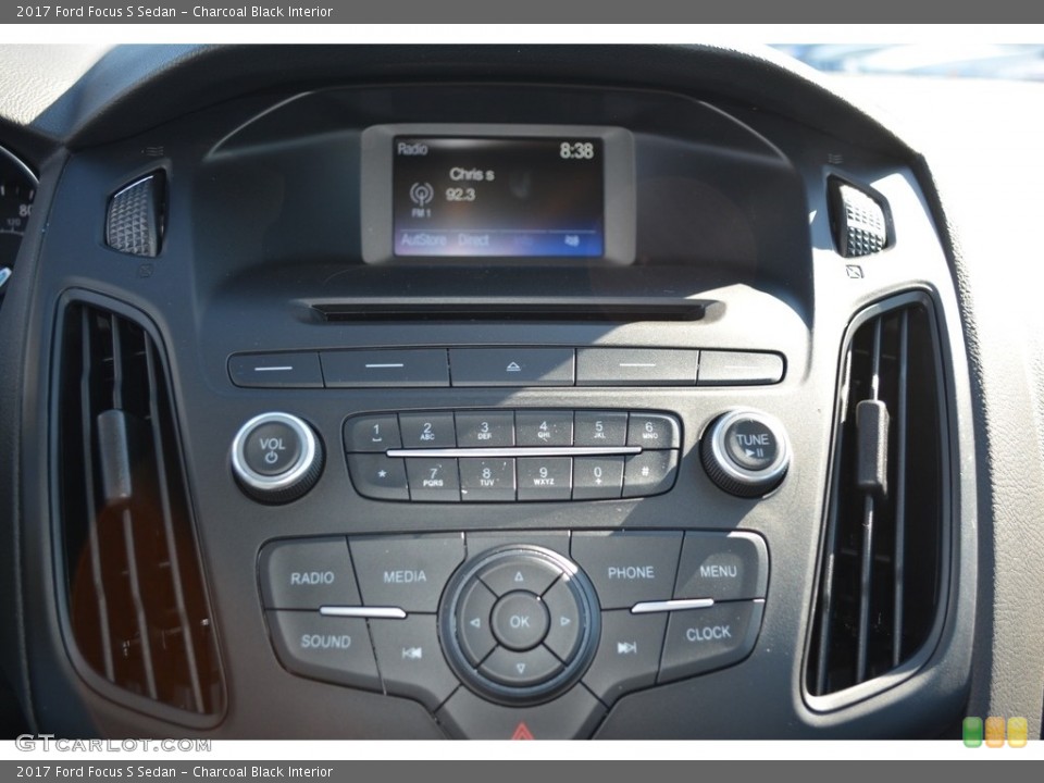 Charcoal Black Interior Controls for the 2017 Ford Focus S Sedan #117344254