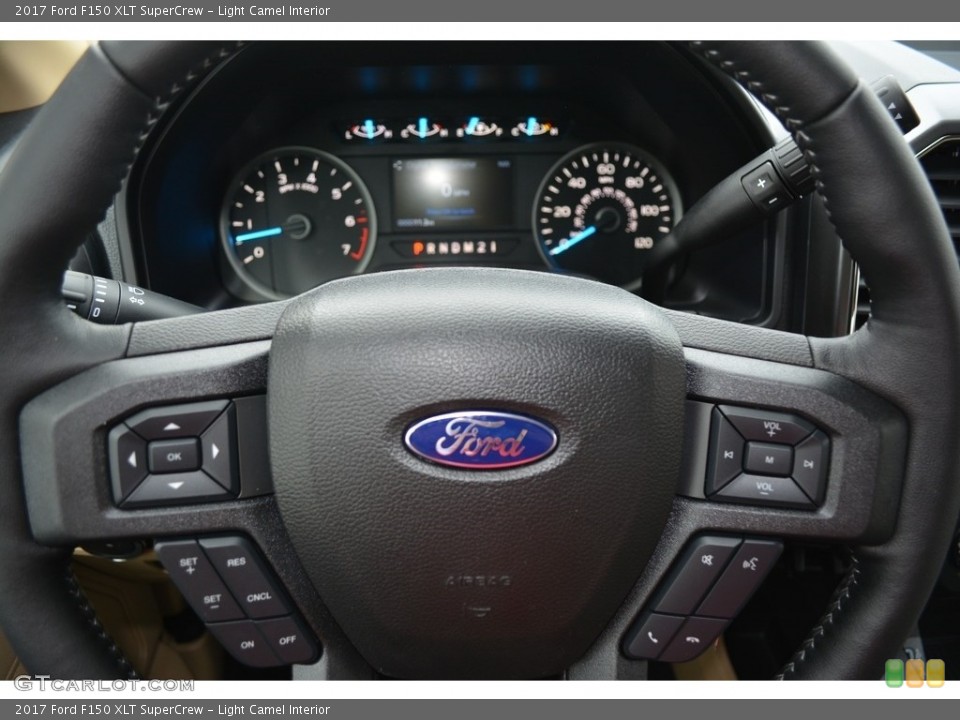 Light Camel Interior Steering Wheel for the 2017 Ford F150 XLT SuperCrew #117344620