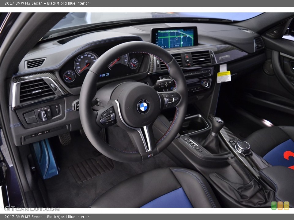Black/fjord Blue Interior Photo for the 2017 BMW M3 Sedan #117347545
