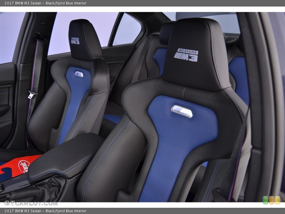 Black/fjord Blue Interior Front Seat for the 2017 BMW M3 Sedan #117347548