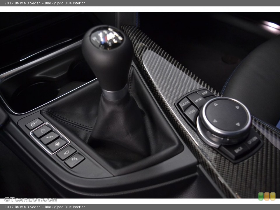 Black/fjord Blue Interior Transmission for the 2017 BMW M3 Sedan #117347569