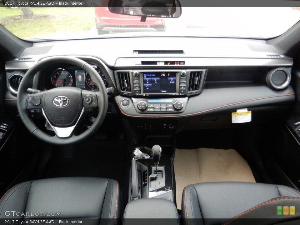 Black Interior Dashboard for the 2017 Toyota RAV4 SE AWD #117350596