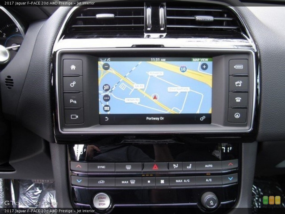 Jet Interior Navigation for the 2017 Jaguar F-PACE 20d AWD Prestige #117354499