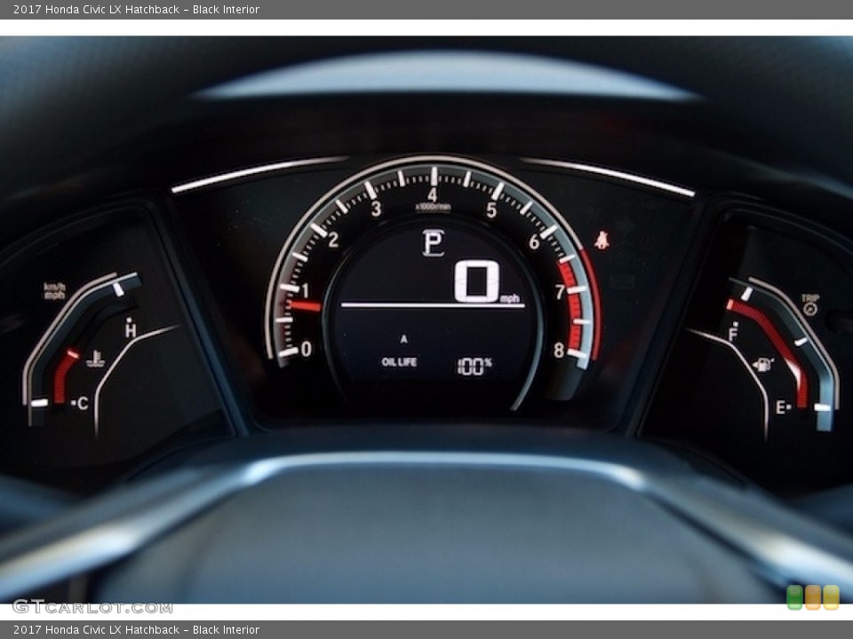 Black Interior Gauges for the 2017 Honda Civic LX Hatchback #117357899